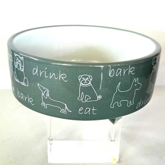 Petrageous Designs Playful Pet Eat Drink Bark Dog food Puppy Dish 4.75" D - Picture 1 of 8